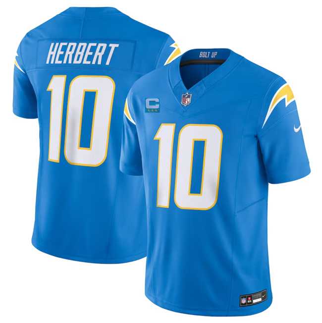 Men & Women & Youth Los Angeles Chargers #10 Justin Herbert Light Blue 2023 F.U.S.E. With 3-Star C Patch Vapor Untouchable Limited Football Stitched Jersey